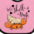thumbnail image 4 of Inktastic Lets Shell-a-brate Cute Hermit Crab Boys or Girls Baby Bib, 4 of 4
