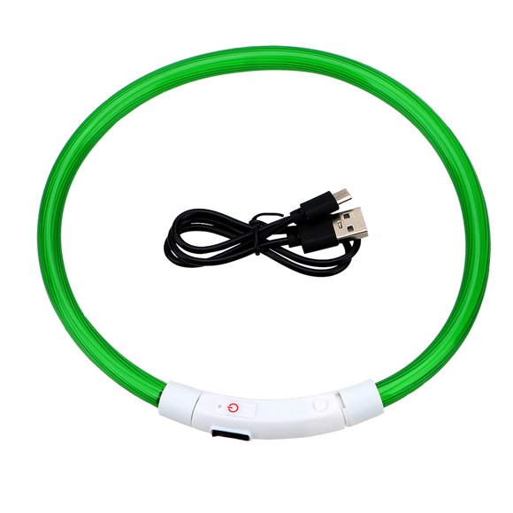 Typpkmm LED USB Dog Collar with Pet Dog Night Luminous Charge
