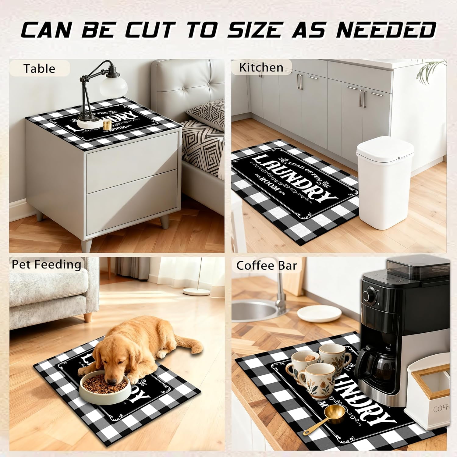 Washer and Dryer Covers for the Top 23.6" X 19.7", Washer and Dryer Top Protector Mat, Non Slip Washing Machine Dust Cover Pad for Laundry Room Kitchen Home Decor
