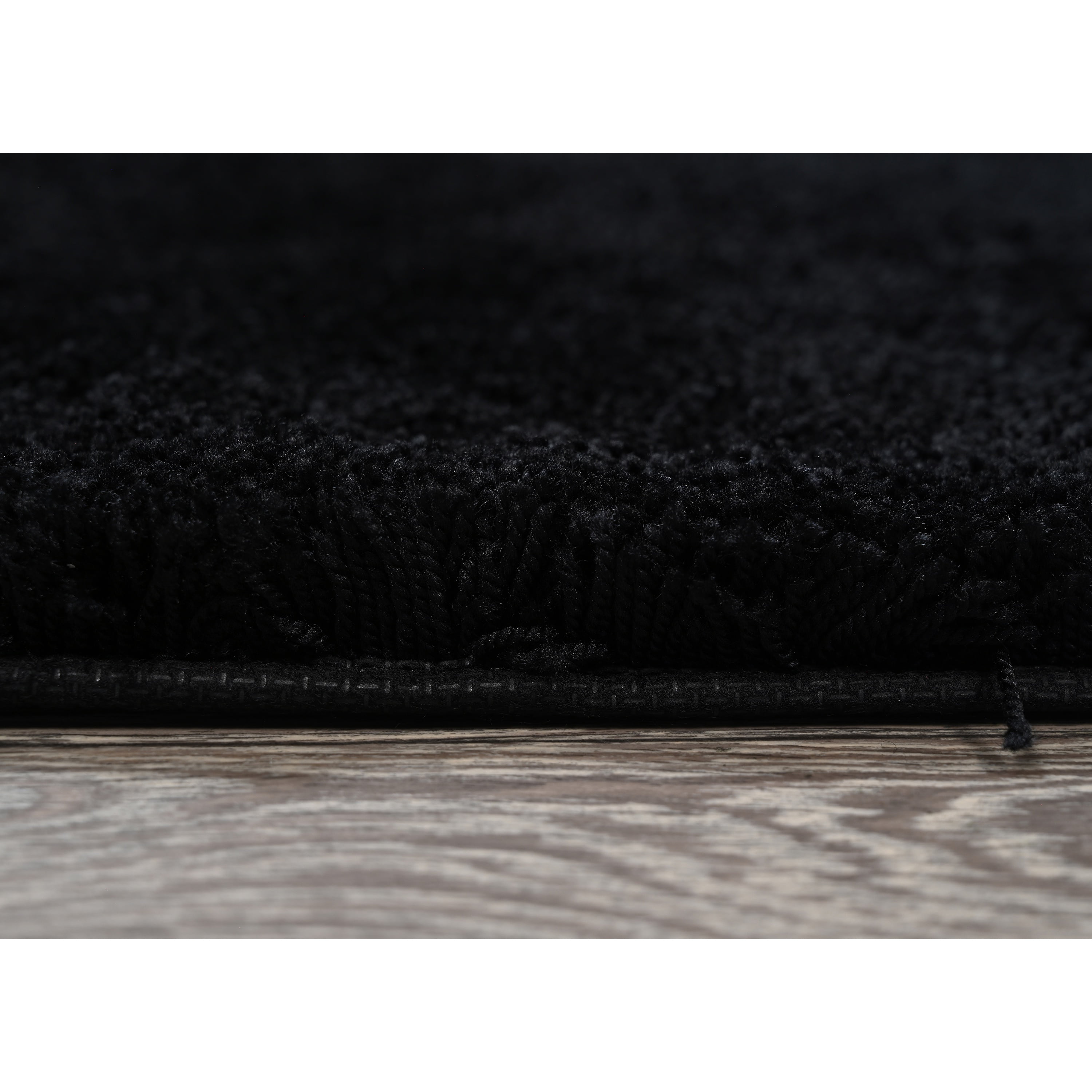 Garland Rug Finest Luxury Washable Bath Set, 4 Piece Set (2 Bath Rugs, Contour, & Lid) Black