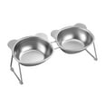 thumbnail image 4 of Serenable Cat Bowl Elevated Pet Feeder Decor Supplies Water Dish Bowl Feeding Container for Puppy Traveling Home Living Room Small Dogs Cartoon Double Bowls, 4 of 10