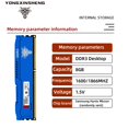 thumbnail image 2 of Blue DDR3 RAM 8GB 1600MHZ 1866MHZ 240Pin CL11 DIMMPC3-12800 PC Desktop RAM Memory 1.5V Computer parts memoria Blue-DDR3-1X8G1866, 2 of 5