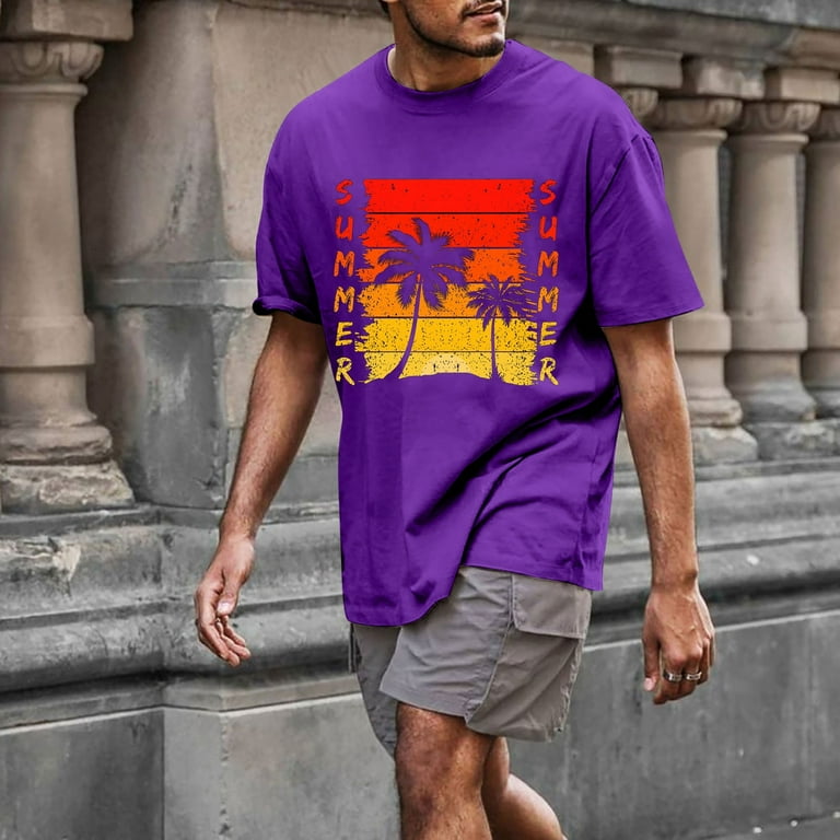 Gubotare Mens T Shirt Mens 90s Vintage Oversize Shirts Summer