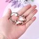 thumbnail image 4 of Juego de llaveros BRILLAR Love Lock de acero inoxidable color negro pistola y oro rosa, 4 of 5