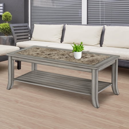 GranRest Genoa Marble Coffee Table, Light Grey - Walmart.com