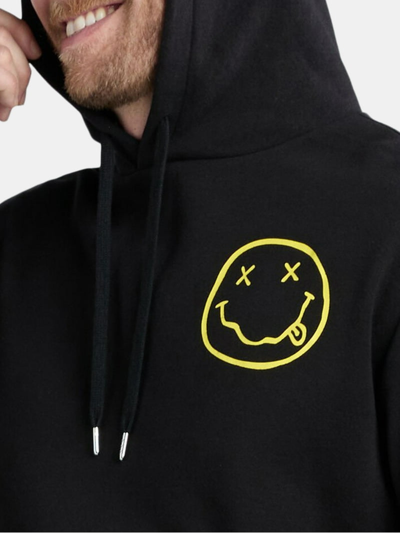 Nirvana Smiley Graphic Hoodie - men's Sizes XS-3XL - Walmart.com