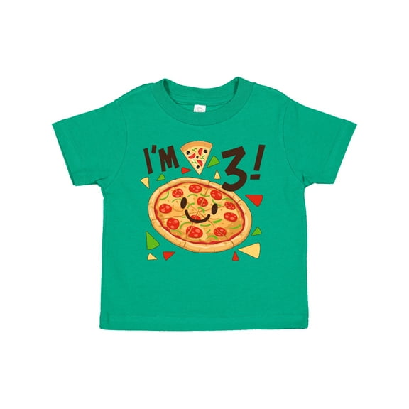 Inktastic I'm Three Pizza Birthday Party Boys or Girls Toddler T-Shirt