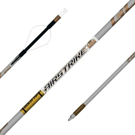 Gold Tip AirStrike 340 Carbon Arrows, 2" Raptor Vanes, Dyna-Tek Slick Shield, 6 Pack, High Modulus, .204 ID (AS340A26)