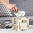 thumbnail image 6 of Lsque Peanuts Printed Tissue Box Cover Holder, Facial Paper Organizer Dispenser,Square with Bottom Belt, PVC Leather Decorative Organizer, 6 of 8