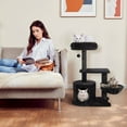 thumbnail image 2 of LHBCraft Gothic Cat Tree, 36.5" Black Cat Tower for Indoor Cats with Large Cat Condo, Cat Scratching Post, for Small-Medium Cats, 2 of 7