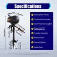 thumbnail image 2 of HANGKAI 55CC 2 Stroke 3.6HP Outboard Motor Fishing Boat Engine Water Cooling Air Cooling CDI System Outboard Boat Motor Short Shaft 2600W Boat Motor, 2 of 13
