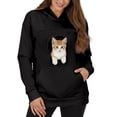 thumbnail image 3 of Kangaroo Pouch Hoodie for Women Oversized Dog Pouch Sweatshirts Pet Carrier Pullover for Halloween, Valentine's Day, Christmas, 3 of 9