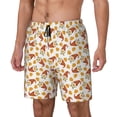 thumbnail image 1 of Balery Gnomes Autumn Bañador para hombre, shorts de playa de secado rápido con entrepierna y forro de compresión-XX-Large, 1 of 6