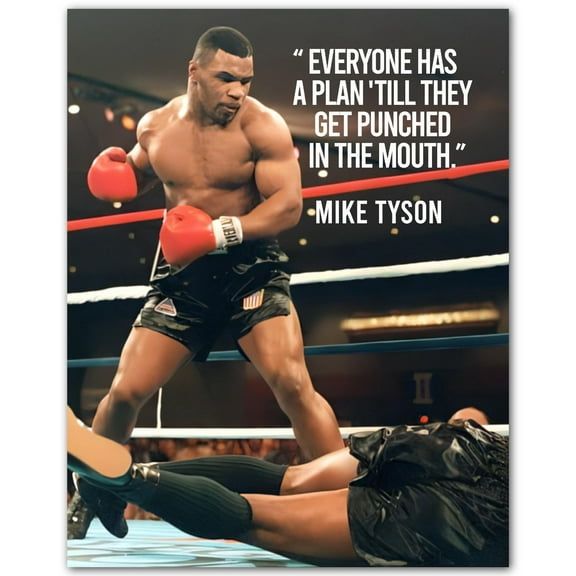 Everyone Has a Plan - Inspirational Wall Art Print, Motivational Mike Tyson Poster Print for Home, Office, Gym, Classroom and Locker Room Unframed 12x18inch(30x45cm)