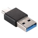 thumbnail image 3 of Type-C / USB-C Male to USB 3.0 Male Aluminium Alloy Adapter (Black), 3 of 4
