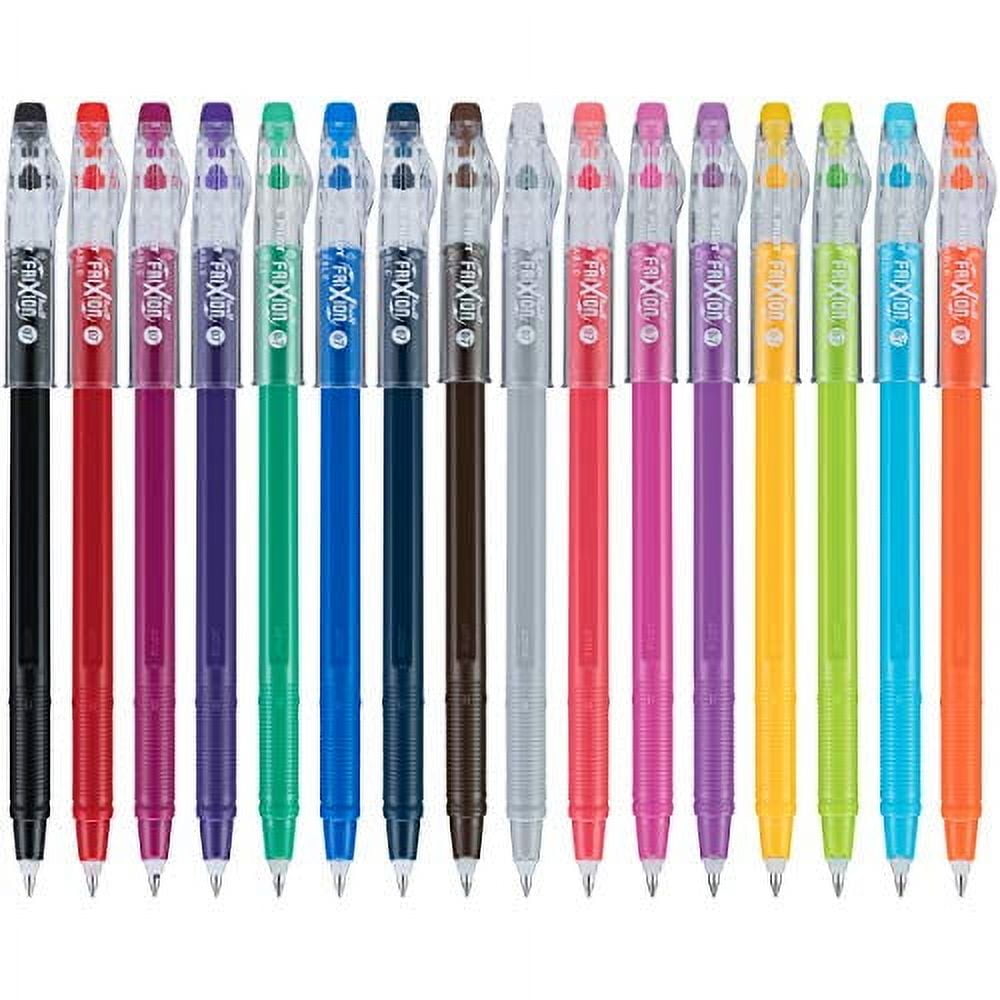 Pilot FriXion ColorSticks Erasable Gel Ink Pens, Fine Point 0.7mm, Assorted Colors, 16 Count
