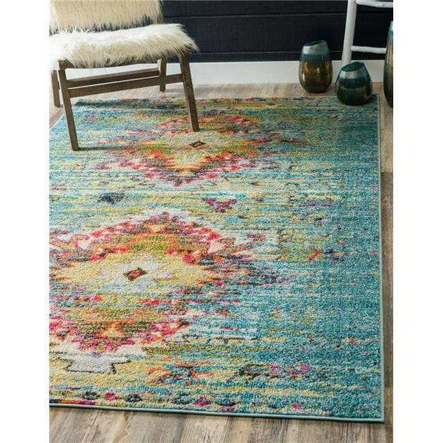 Unique Loom 3144743 Tapis Rectangulaire 6 x 9 Pi Chagall Vita&44; Turquoise