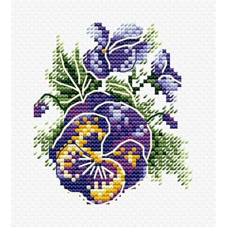UPC: 4627167306163 | Pansies SM-630 Counted Cross Stitch Kit