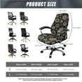 thumbnail image 5 of FKELYI Office Chair Cover with Armrest Covers 3 Pcs Set Swivel Chair Slipcover Bohemian Lotus Flower Print Computer Chair Protector for Home Office Decor, Large, 5 of 6