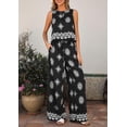 thumbnail image 3 of PRETTYGARDEN Women's Summer 2 Piece Lounge Sets Boho Floral Tank Tops Flowy Wide Peg Pants Travel Beach Vacation Outfits, 3 of 10