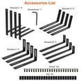 thumbnail image 6 of Adjustable Planter Box Brackets TeqHome 4 Packs Window Box Planter Mounts Black Iron Suitable for Fence Pergola Patio Garden Balcony, 6 of 12