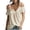 Khaki #030, variant on Women's Cold Shoulder Ruffle Blouse V Neck Spaghetti Strap Loose Fit Boho Casual Summer Tops 2026, M