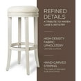thumbnail image 5 of Maven Lane Pullman Bar Stool, Weathered Oak Finish Sand Fabric Upholstery, 5 of 7