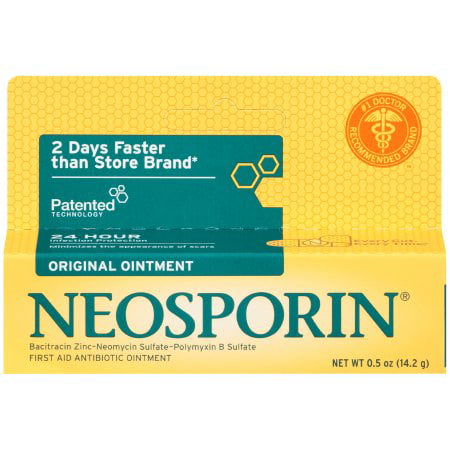 Neosporin Original Antibiotic Ointment, 24-Hour Infection Prevention for Minor Wound, .5 (Best Antibiotic For Gonorrhea)