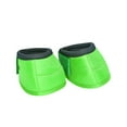 thumbnail image 2 of 2Pcs Horse Bell Boots Horse Care Boot Anti Shock Oxford Fabric Lightweight Easily Put on and Take Off Hoof Protection for Riding and Turnout Green, 2 of 8