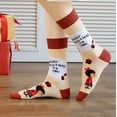 thumbnail image 3 of MZXELPRJD No Show Socks Womens Warm Christmas Fashion Windproof Printing Mid Tube Socks Long Tube Cotton, Womens Socks Size 7-9 Orange, 3 of 5