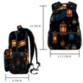 thumbnail image 2 of Lightweight Backpack Retro Lantern School Bag Travel Laptop Daypack for Men Women Casual Rucksack, 2 of 6