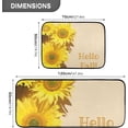 thumbnail image 2 of SKYSONIC Hello Fall Sunflower Kitchen Rugs 2 Pieces, Yellow Flower Floor Mat Room Area Rug Washable Carpet Perfect for Living Room Bedroom Entryway, 2 of 7