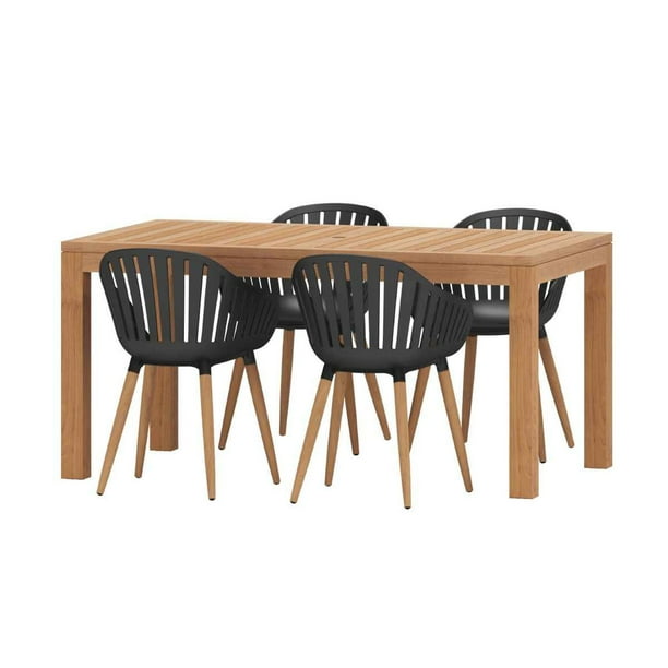 SET COMEDOR ORLANDO CANNES negro 150 CM Midtown Concept SET ORLANDO