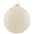 thumbnail image 4 of Northlight White Marble Shiny Glass Christmas Ball Ornament, With Silver Starburst 4", 4 of 7