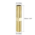 thumbnail image 2 of Uxcell G1/2 Male Thread Brass Pipe Fitting 100mm Length Hex Connector Pipe Adapter, 2 of 5
