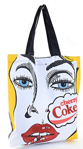 Retro Glasses Comic Girl Tote Bag