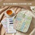 thumbnail image 3 of ZUXONGSY Flower Print Bible Case for Women Quilted Bible Bag Portable Scripture Bag with Tabs & Zippered Carrying Book Case for ChuZU, Essentials, 3 of 8