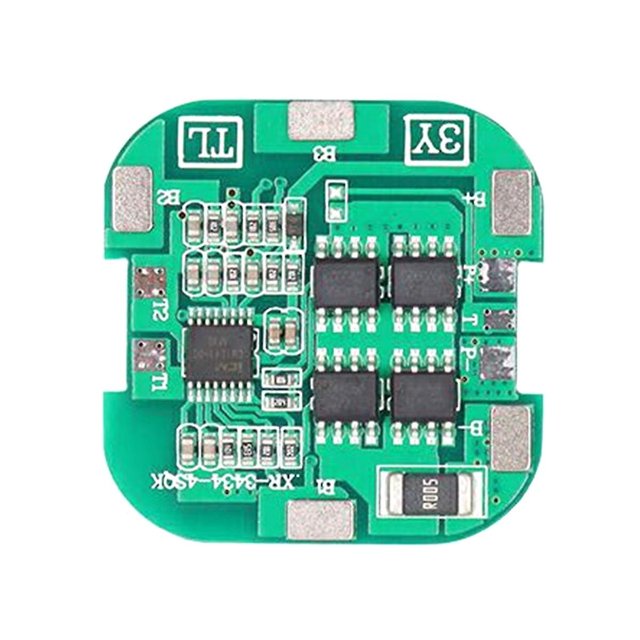 pieza 4S BMS 8A 14,8 V 18650 - Placa de carga de batería de litio Máquina de barrido Batería de litio solar Pr Green