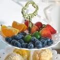 thumbnail image 3 of Bearachild Bandeja para pasteles, soporte para postres, herramienta para bodas, banquetes, fiestas, estable, 2 capas, platos de frutas, estante de Mostrada Blanco, 3 of 6