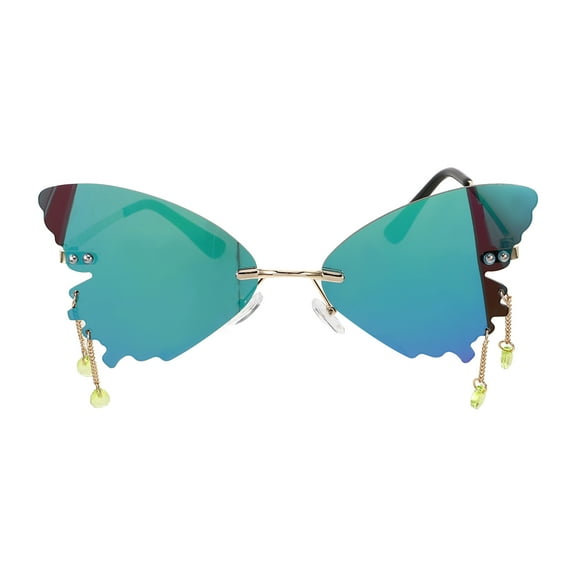 WHAMVOX Fashion Butterfly Rimless Sunglasses for Women Vintage Eyewear Frameless Glasses