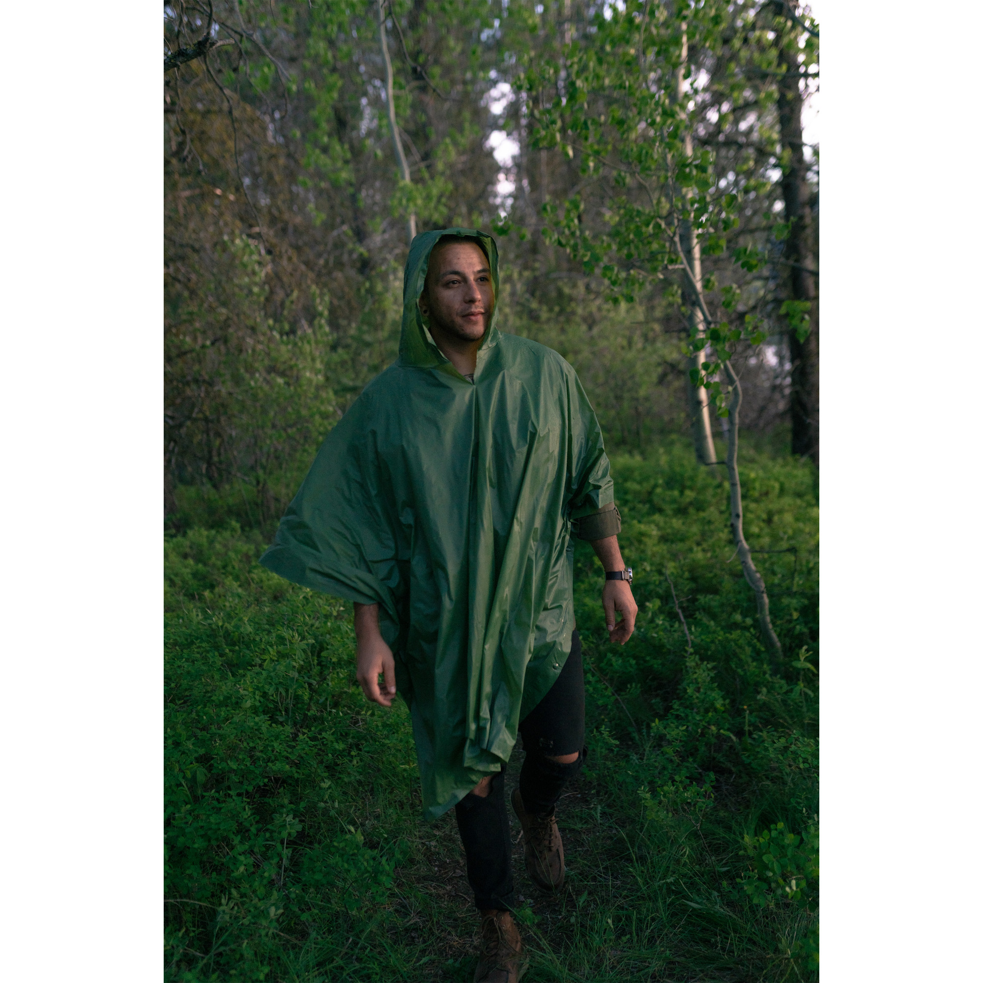 Stansport Hooded Poncho - O.D. Green