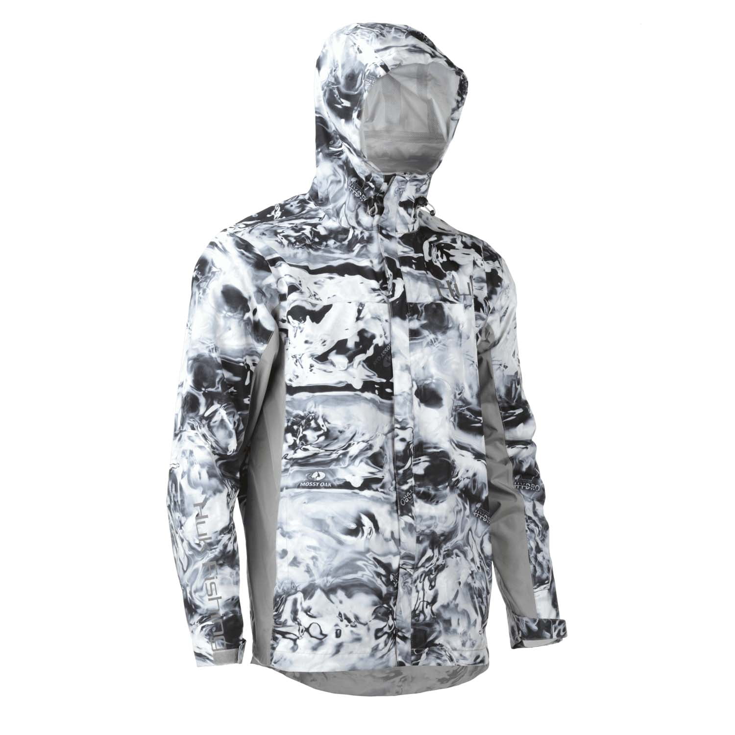Huk Men's CYA Camo Hydro Ice Medium Packable Rain Jacket 