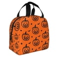 thumbnail image 3 of ZICANCN Insulated Lunch Bag for Women Men, Pumpkin Background Reusable Cute Lunch Bags for Picnic School Work Office, 3 of 8
