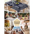 thumbnail image 5 of Navy Blue Coastal Table Cloth, Waterproof Tablecloth for Rectangle Tables, Starfish Coral Summer Beach Ocean Reusable Washable Fabric Table Cover for Restaurant Kitchen Dining Tables 60"x84", 5 of 9