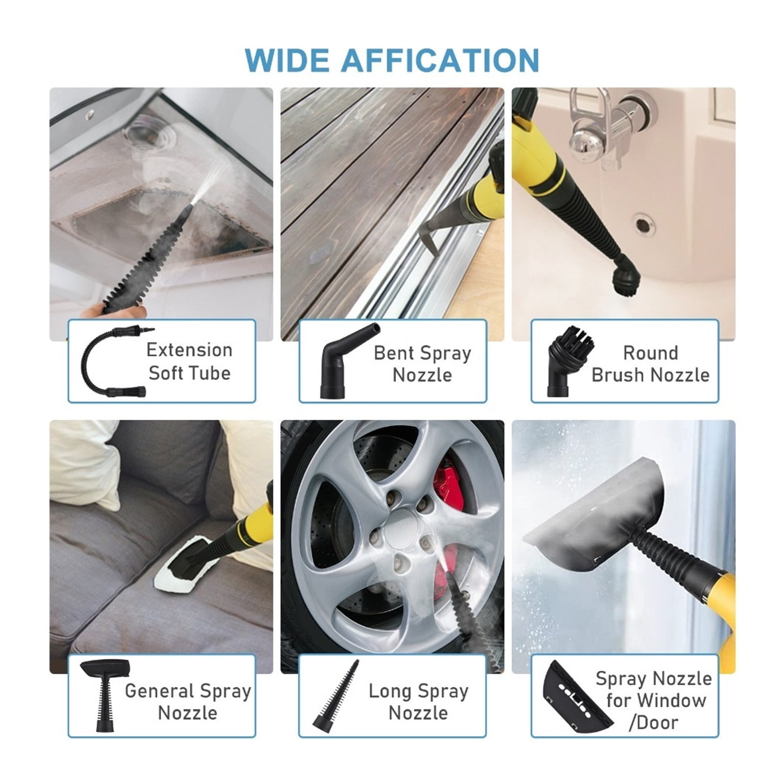 Handheld Electric Steam Cleaner, High Temperature Pressure Sterilization Air Conditioning Kitchen Hood Car Cleaning Machine ,Efficient Cleaning
