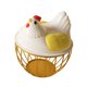 thumbnail image 2 of Cesta para huevos con tapa, rústica, decorativa, redonda, para huevos de gallina, colección de huevos Tapa amarilla, 2 of 9