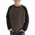 thumbnail image 5 of BFHHYA Kids Colorblock Raglan-Sleeve T-Shirt Girls Boys Crew Neck Casual Basic Long-Sleeve Top for Playdates & Weekend Errands (2-15Y), 5 of 8