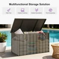 thumbnail image 6 of PURPLE LEAF Outdoor Deck Box 160 Gallon Waterproof Lockable Storage Box Container with Lid Deck Organization for Patio Cushions Side Table Pool Accessories Garden Tools, Brown, 6 of 7