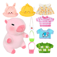 thumbnail image 1 of Peluches Carpincho Con 10 Pieza De Ropa Y Accesorios,regalos Xtellar rosa, 1 of 4