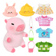 thumbnail image 1 of Peluches Carpincho Con 10 Pieza De Ropa Y Accesorios,regalos Xtellar rosa, 1 of 4